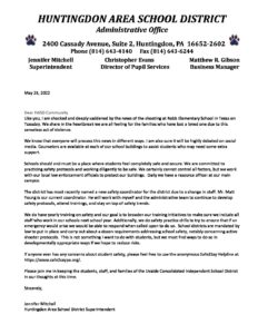 thumbnail of School Safety Letter