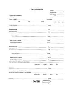 thumbnail of HAHS Emergency Form