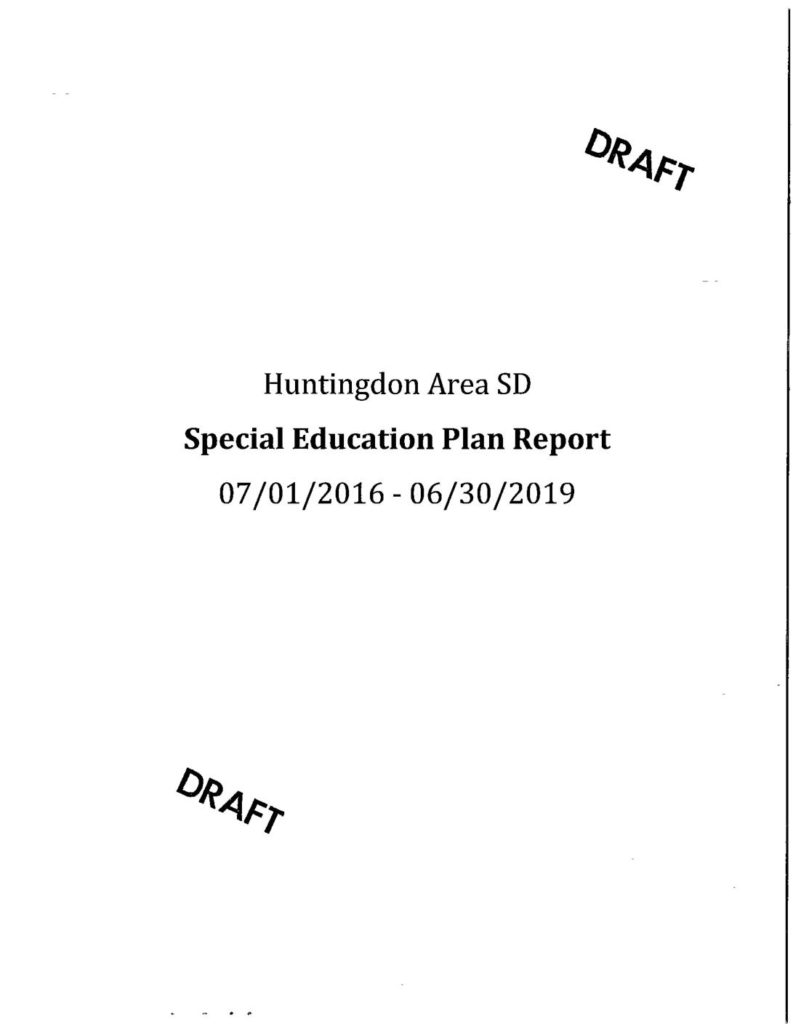 thumbnail of Draft HASD Special Education Plan Report