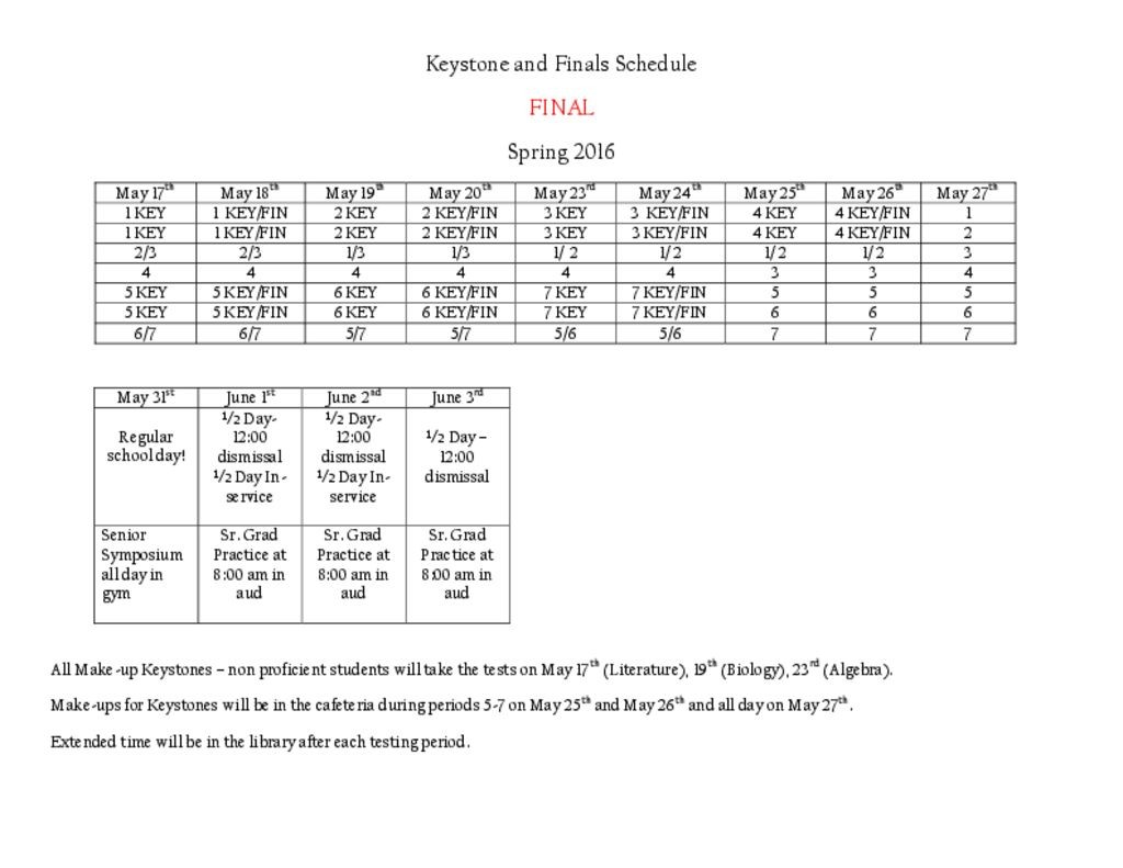 thumbnail of 2016 Keystone and Finals Schedule