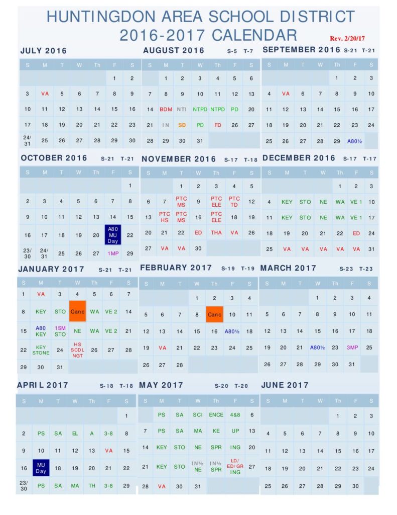 thumbnail of 2016-2017 Revised Calendar – 22017