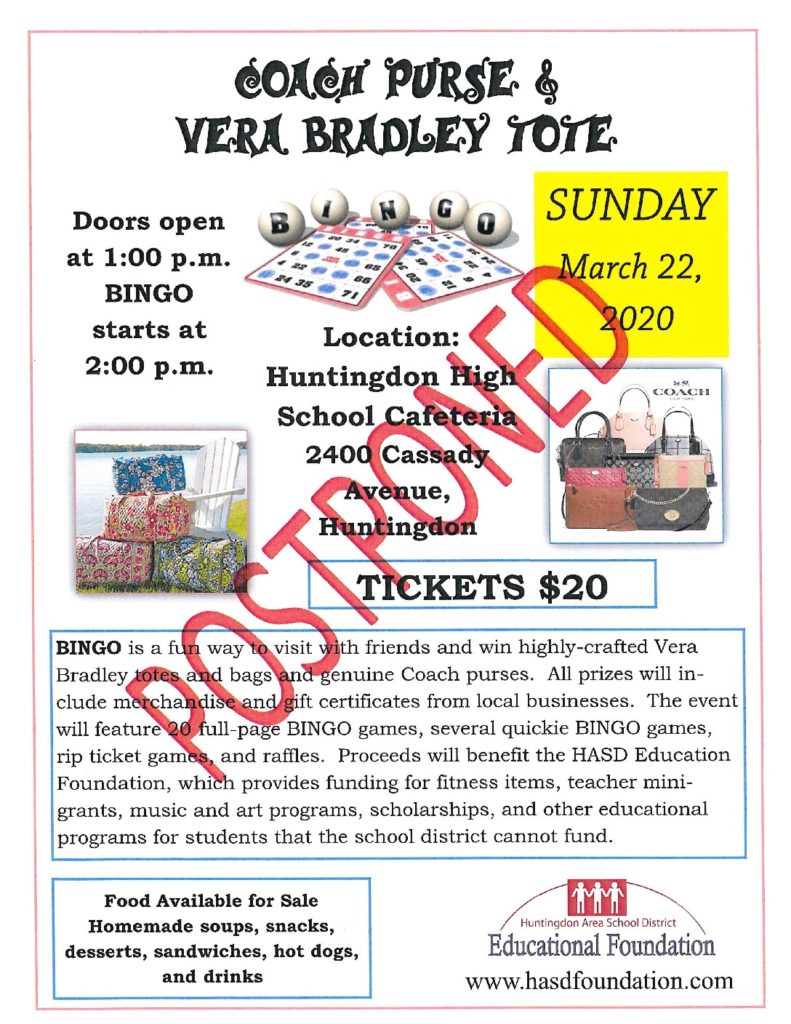 thumbnail of Foundation Bingo – Postponed