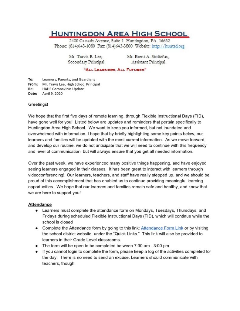thumbnail of HAHS School Closure_FID Update_ 4_9_20