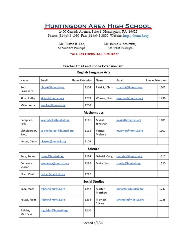 thumbnail of HS Teacher and Staff Email_Phone List 4_3_19