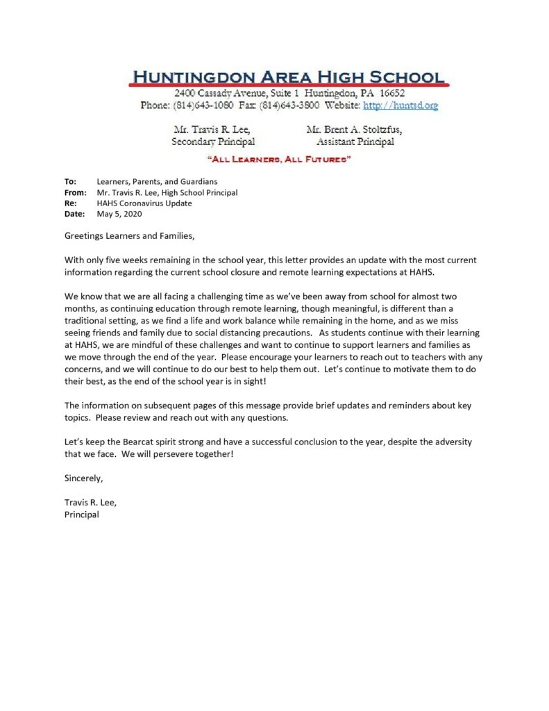 thumbnail of HAHS School Closure Update_ 5_5_20