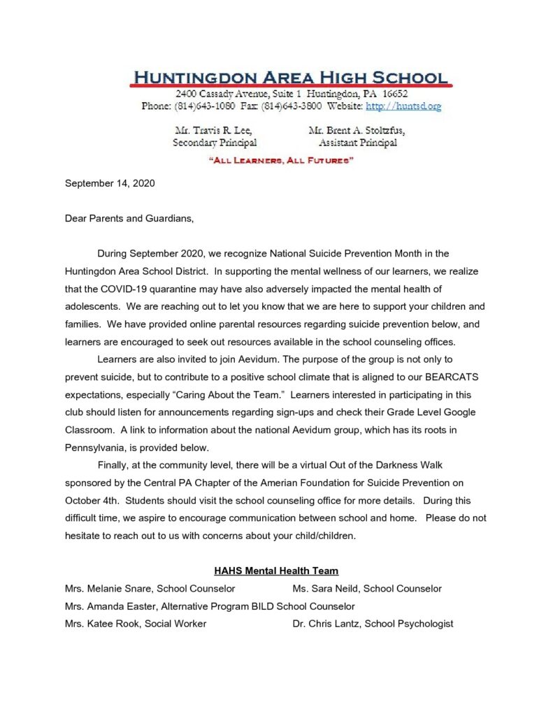 thumbnail of HAHS Suicide Prevention Resources for Parents_ 9_14_20