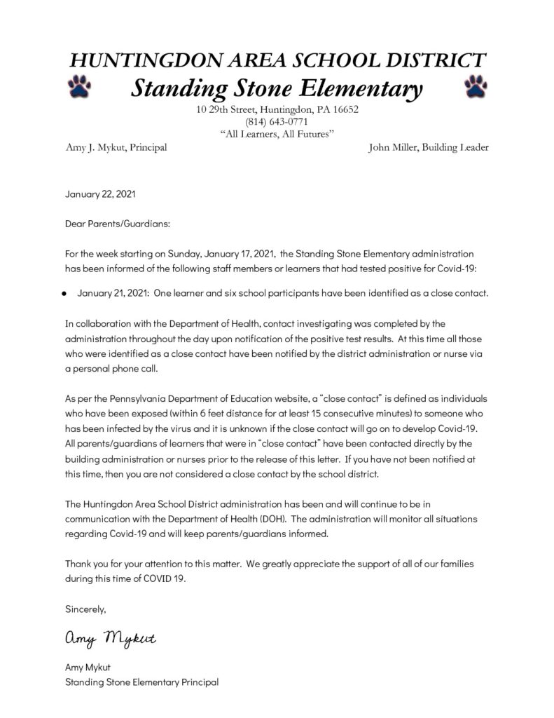 thumbnail of 01222021 STST Close Contact Letter – General notification