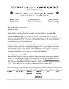 thumbnail of Message from the Superintendent January 19, 2021 – Google Docs