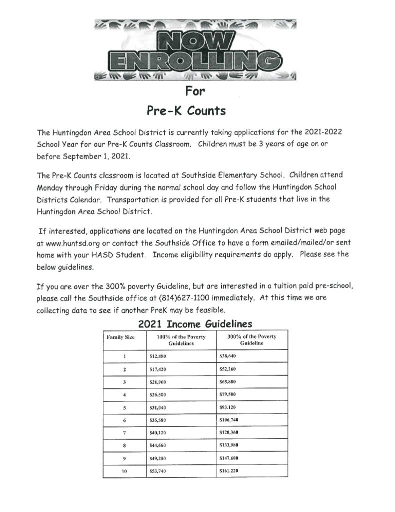 thumbnail of 2021-2022 Pre-K Counts Information