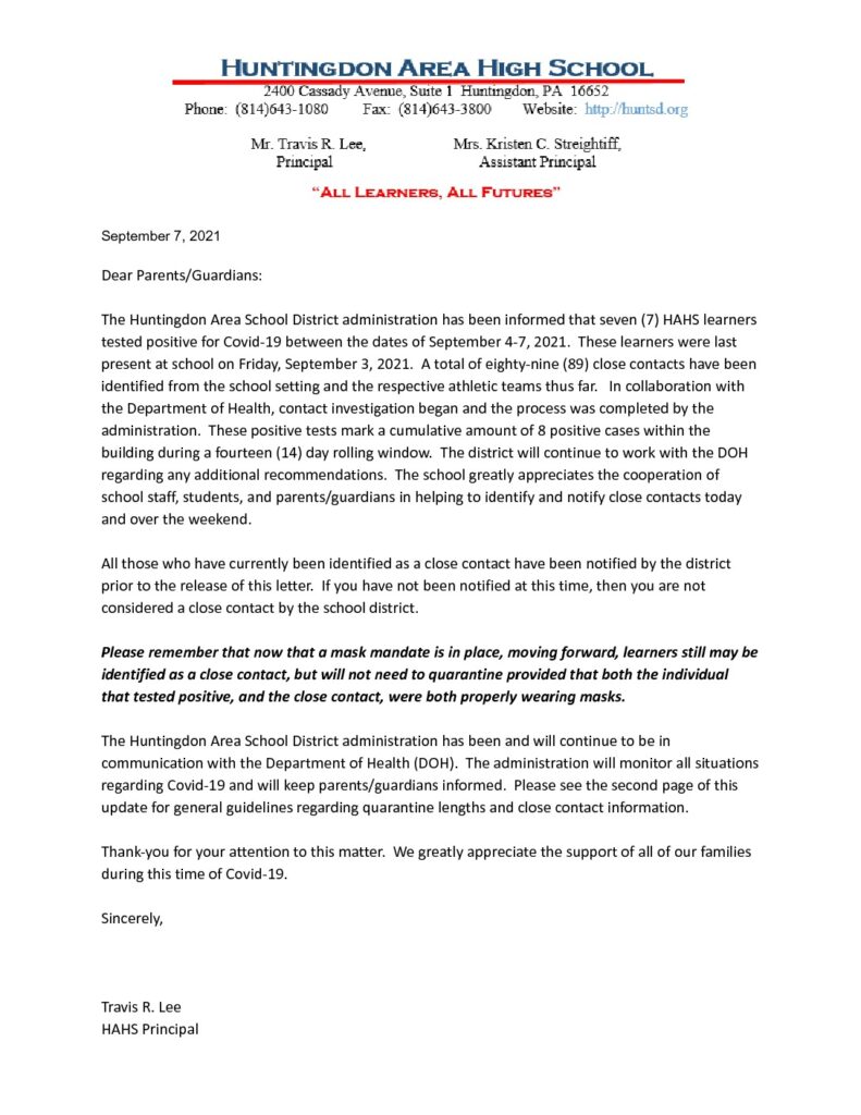 thumbnail of HAHS Positive Test and Close Contact General Notification – 9_7_21