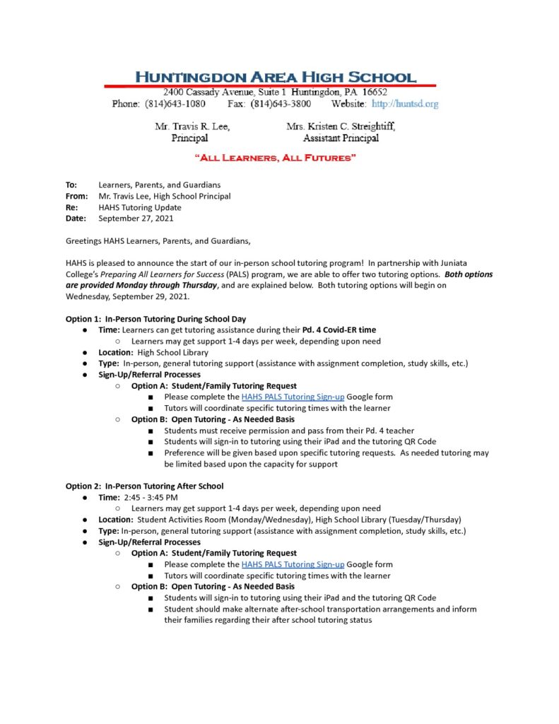 thumbnail of HAHS Tutoring Options_ Fall 2021