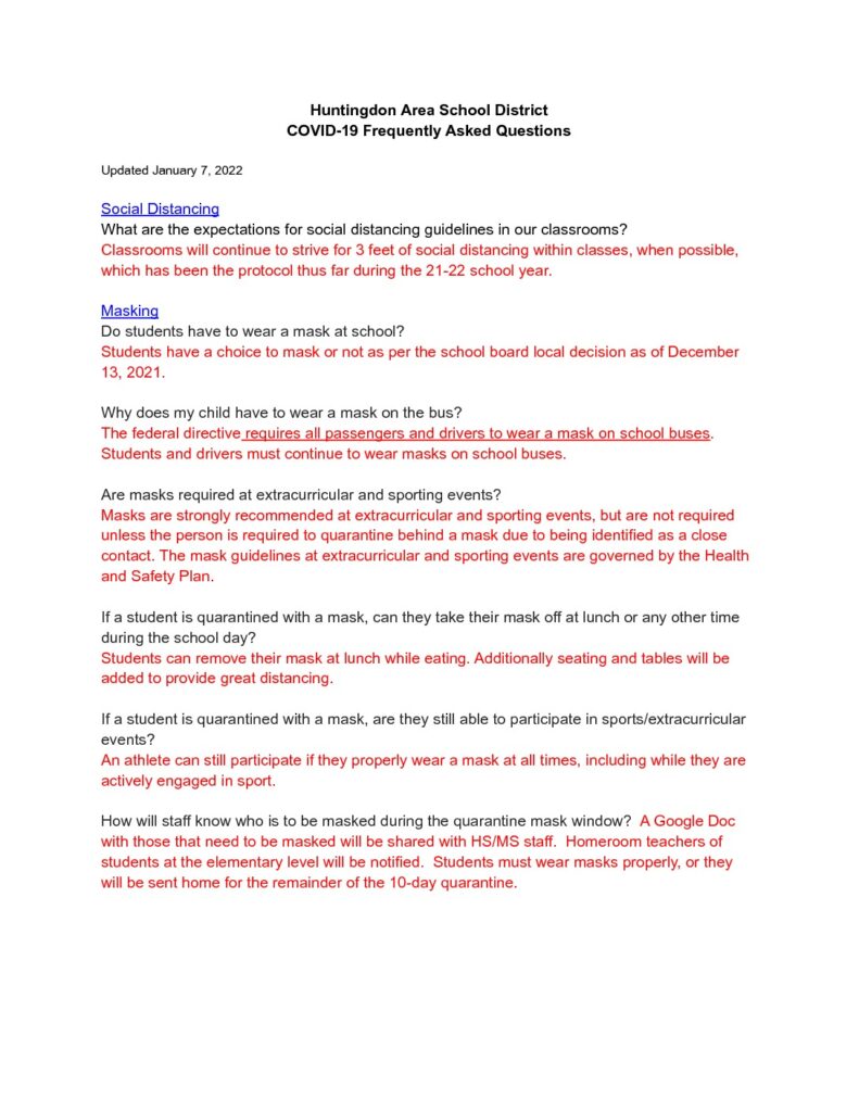 thumbnail of Covid FAQ’s – updated 01072022