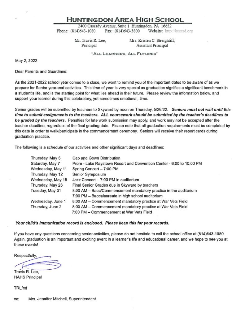 thumbnail of End of Year Senior Information