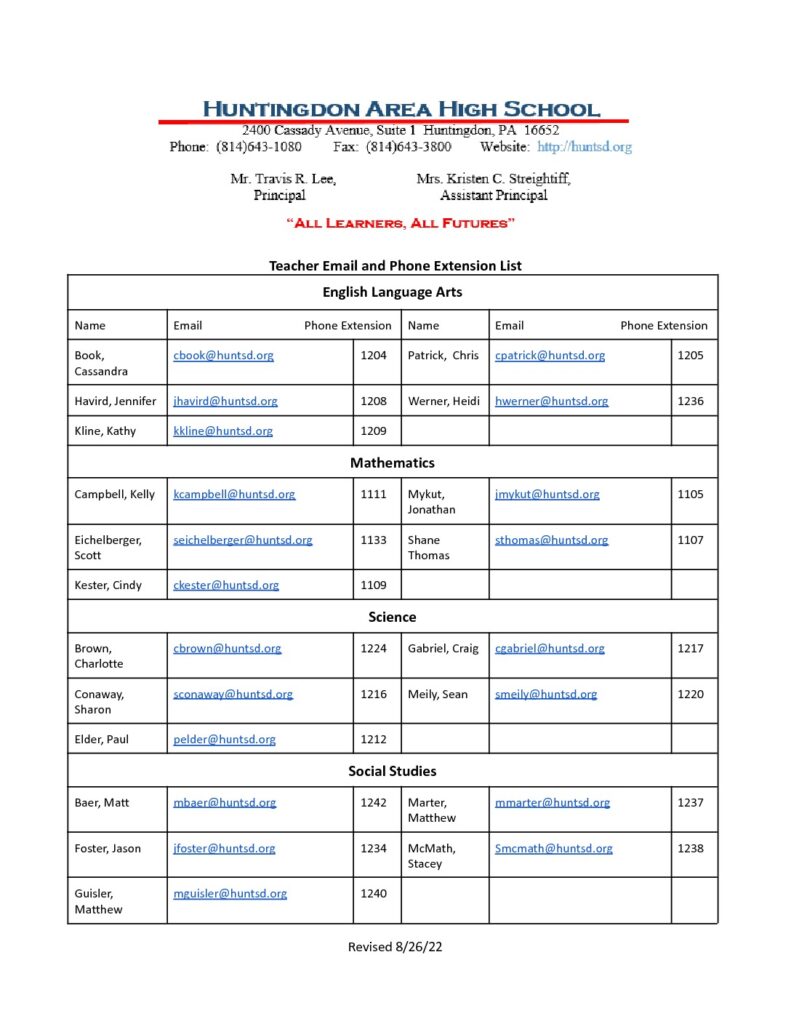thumbnail of HS Teacher and Staff Email_Phone List 8_2_22 (1)
