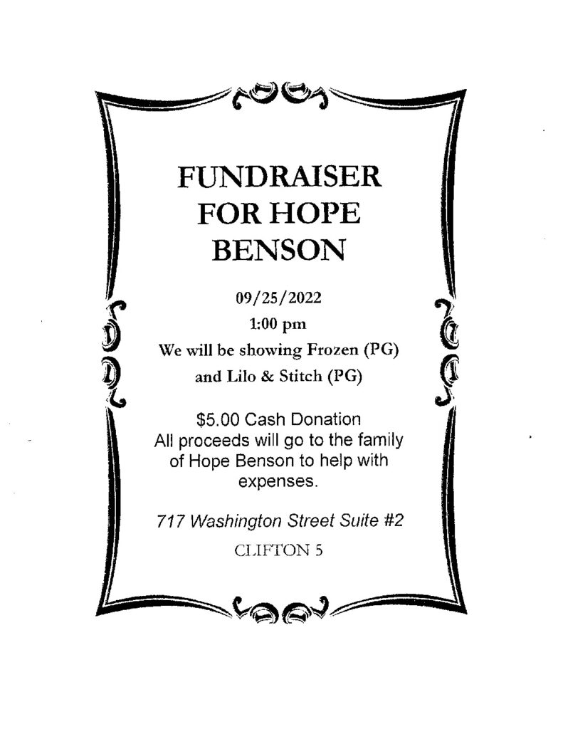 thumbnail of Benson Flyer
