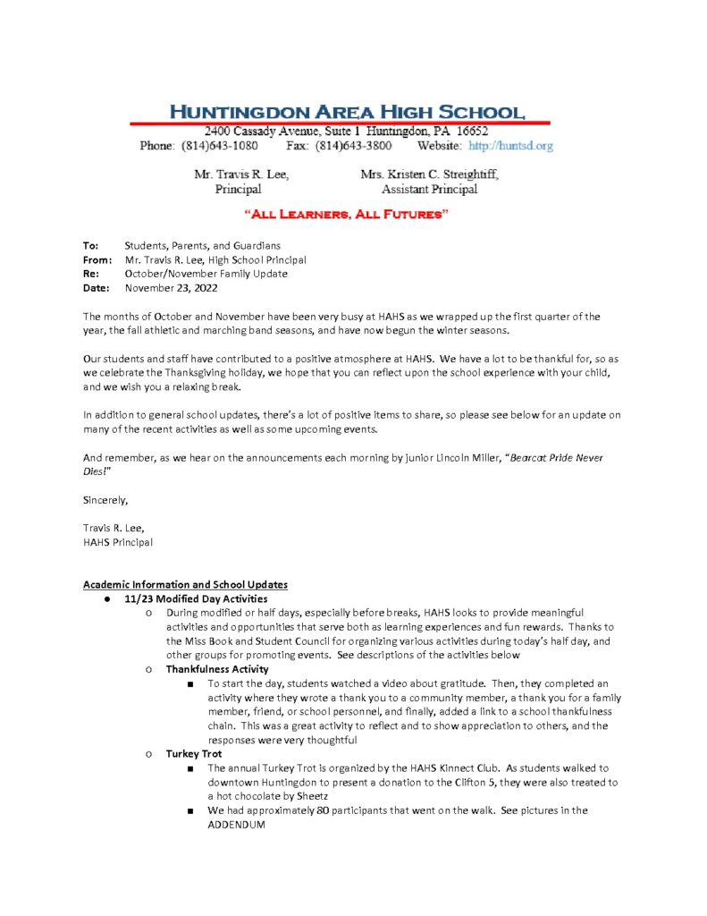 thumbnail of November Parent Update_ 11_23_22 (1)