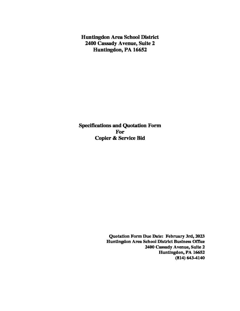 thumbnail of Copier RFP