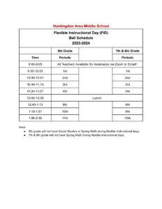 thumbnail of FID Bell Schedule 2023-2024