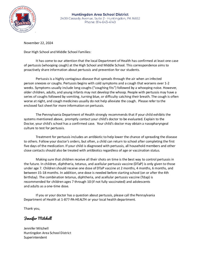 thumbnail of Pertussis HS & MS Letter.docx