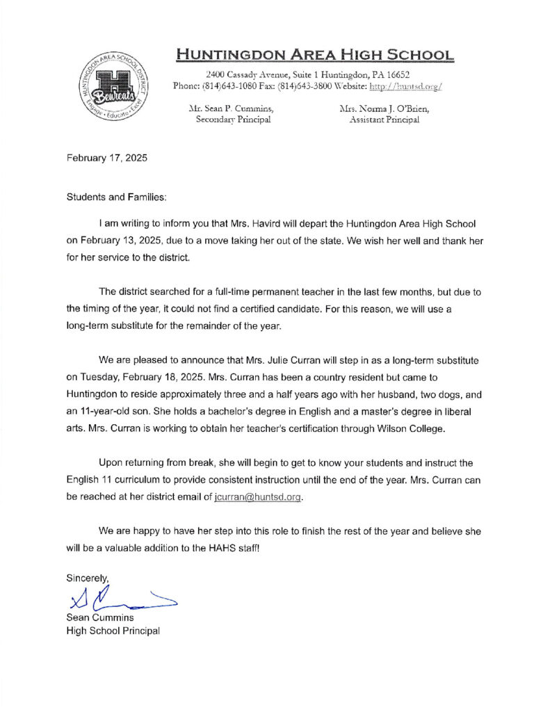 thumbnail of Eng. 11 Teacher Announcement