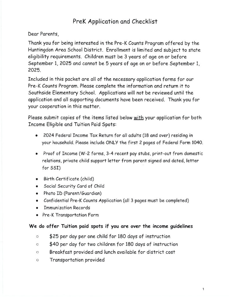 thumbnail of 25-26 HASD PreK Application