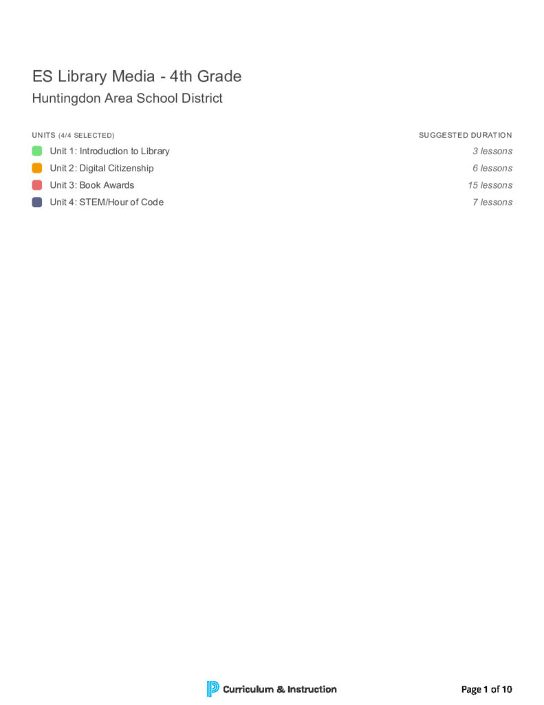 thumbnail of ES Library Media – 4th Grade