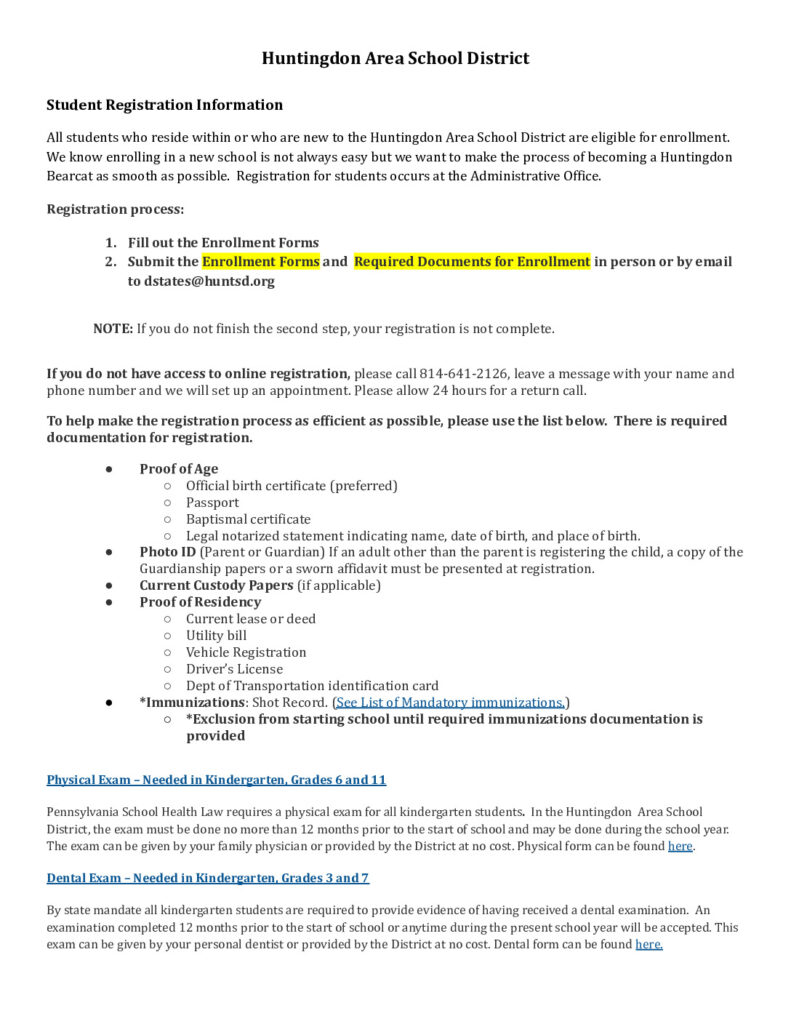 thumbnail of HASD Student Registration Forms 2025-26