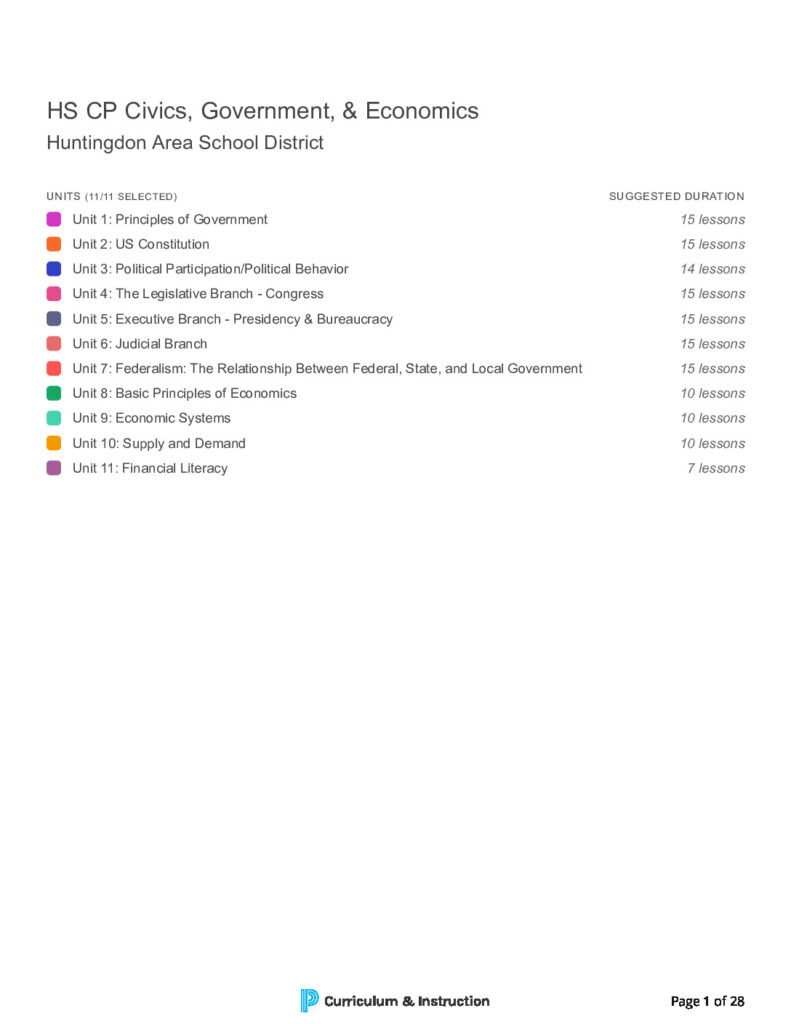 thumbnail of HS CP Civics, Government, & Economics