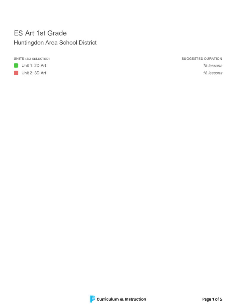 thumbnail of Huntingdon Area School District – ES Art 1st Grade (2)