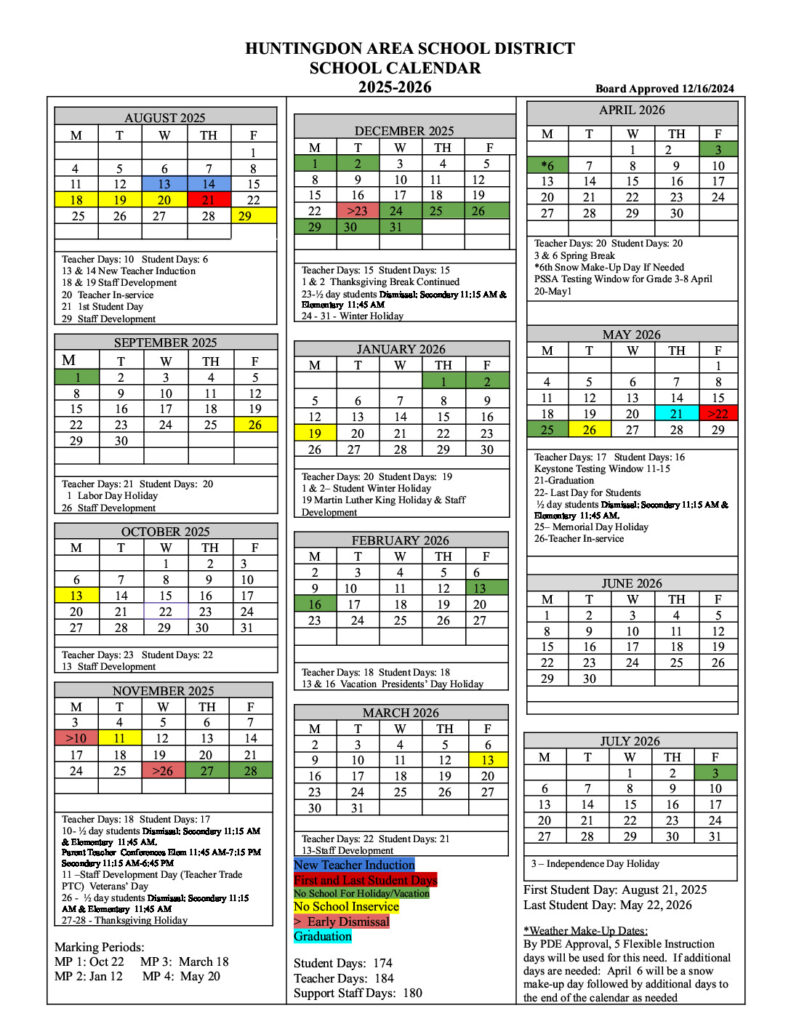 thumbnail of HASD Calendar 2025-26