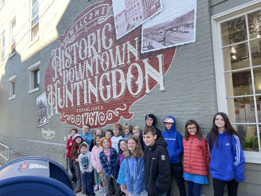 K-6 Elementary BILD Students in Downtown Huntingdon
