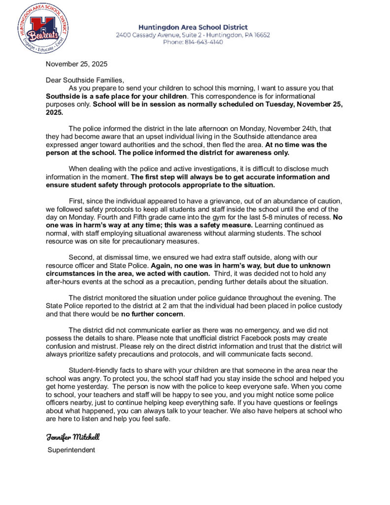 thumbnail of Southside Elementary Parent Information 11.25.25.docx