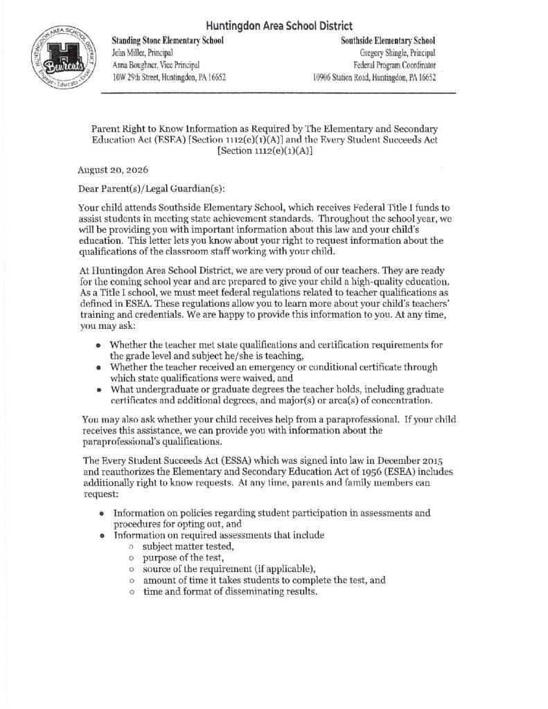thumbnail of 2026-2027 Right To Know Letter
